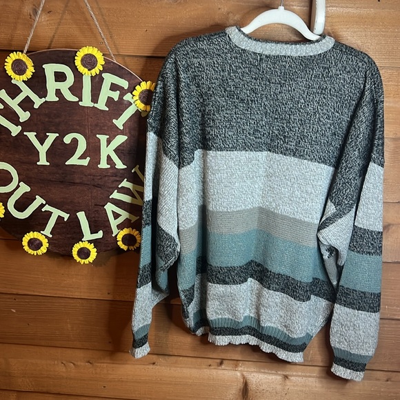 Woodland Trail Vintage Aztec Southwest Knit Chunky Grandpa Mountains Fisherman - Picture 3 of 6